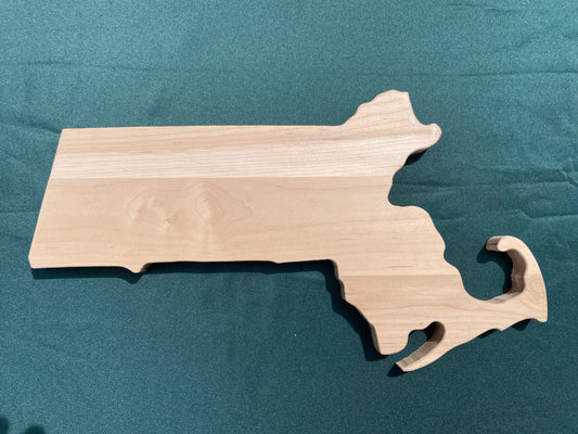 State of Massachusetts Maple Wood Wall Hanging