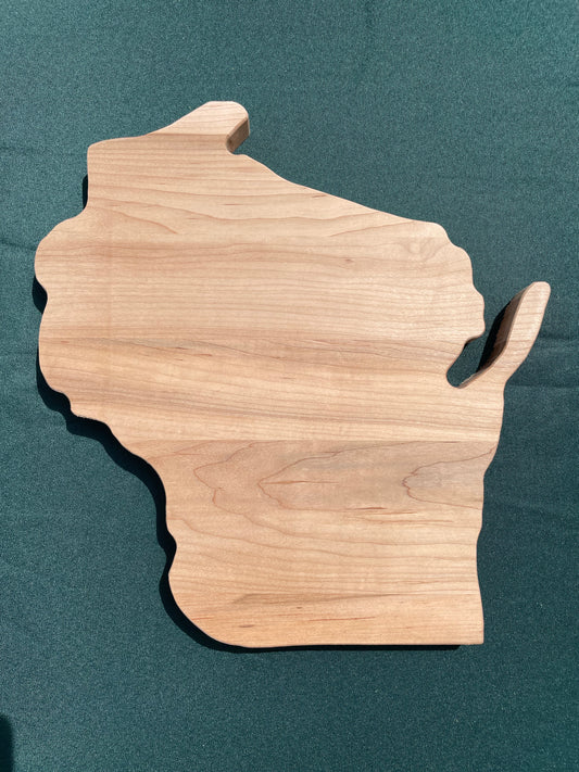 State of Wisconsin Maple Wood Wall Hanging